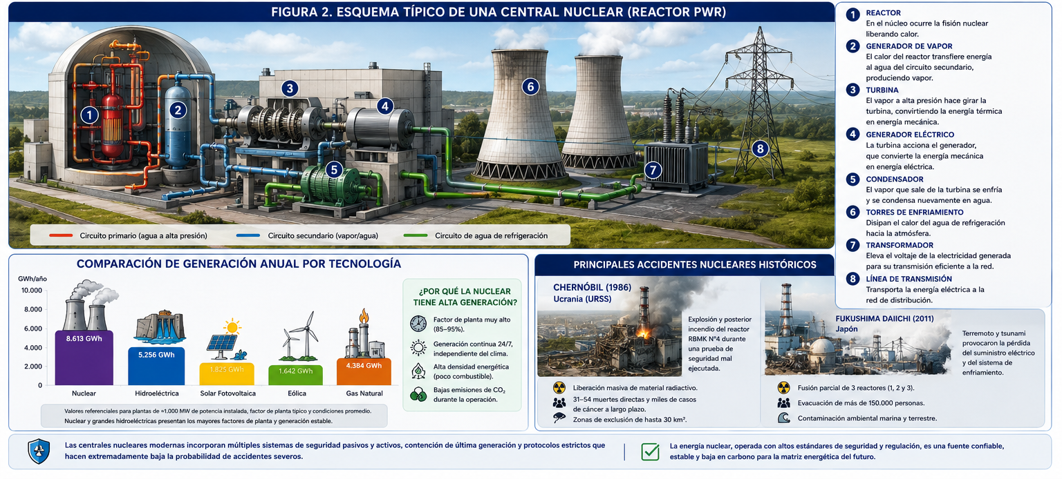 Esquema típico central nuclear